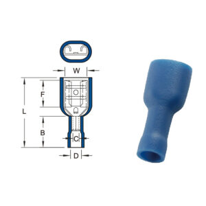 หางปลาเสียบแบบตัวเมียหุ้มเต็ม