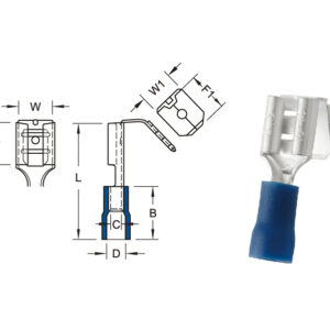 หางปลาเสียบแบนแบบผสม