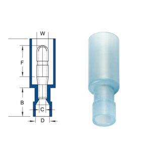 หางปลาหัวเสียบตัวผู้แบบกลม