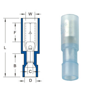 หางปลาหัวเสียบตัวเมียแบบกลม
