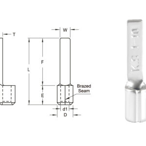 หัวเสียบก้านไม้ขีดแบบแบนเปลือย