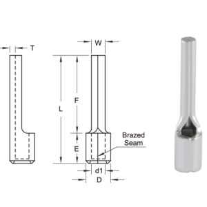 หัวเสียบก้านไม้ขีดกลมเปลือย
